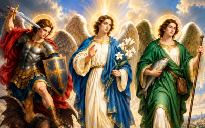 Os Santos Arcanjos Miguel, Gabriel e Rafael